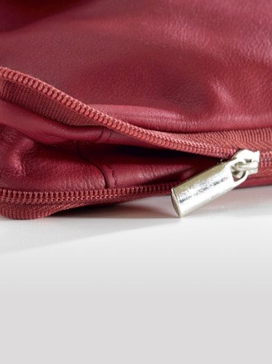 Leder-Handtasche Every Day Bordeaux