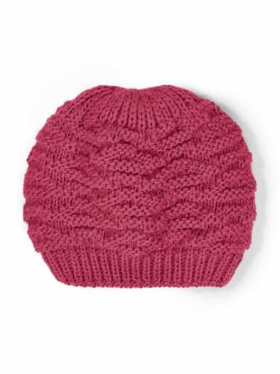 Kuschelweich-Strickmütze Beere