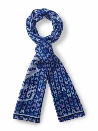 Rabe-Tuch Schmetteling Blau