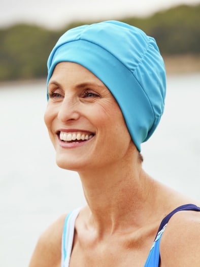 Fashy-Textil-Badehaube gefüttert Türkis