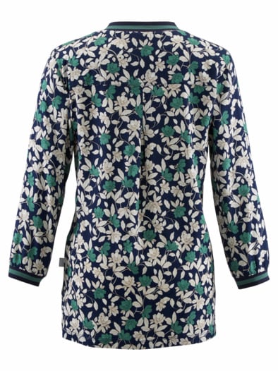 Stretch-Bluse Viskose Marine