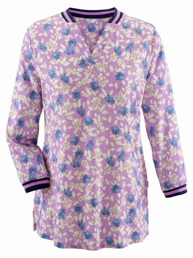 Stretch-Bluse Viskose Flieder