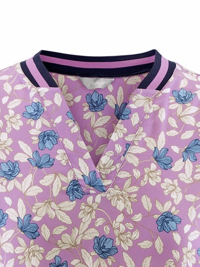 Stretch-Bluse Viskose Flieder