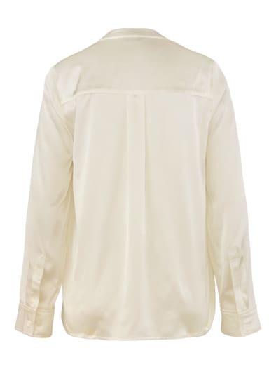 Seiden-Stretchbluse Offwhite