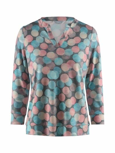 Jersey Blusenshirt Aquarell Multicolor