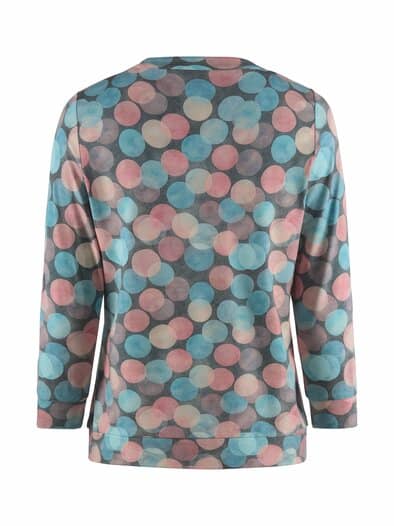 Jersey Blusenshirt Aquarell Multicolor