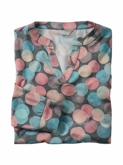 Jersey Blusenshirt Aquarell Multicolor