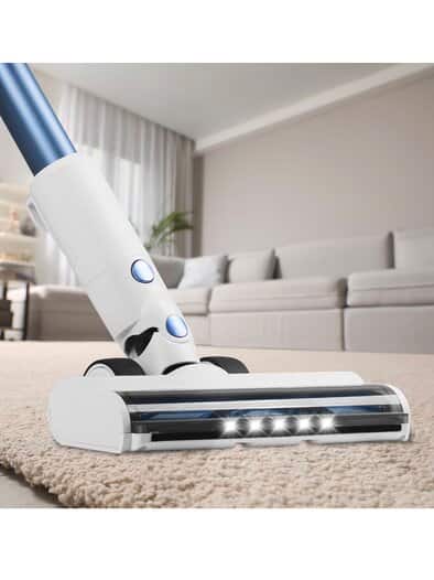 Akku-Staubsauger Extraleicht Weiß-Blau