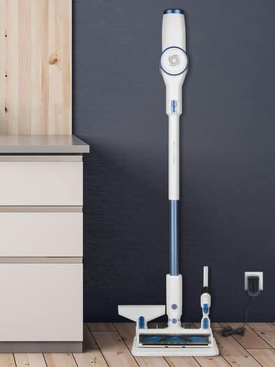 Akku-Staubsauger Extraleicht Weiß-Blau