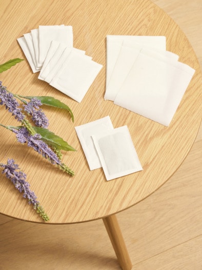 Bambus-Vital-Pflaster Lavendel 10St Weiß
