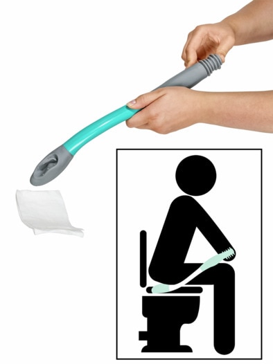 Komfort-WC-Hilfe Grau-Türkis