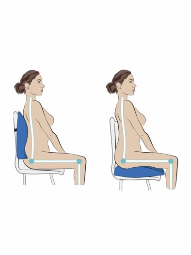 2in1 Sitz- und Lendenstützkissen Blau