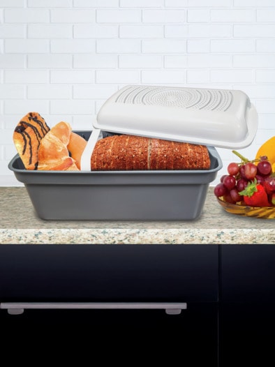 Brot-Frischhaltebox Grau