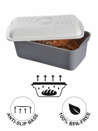 Brot-Frischhaltebox Grau