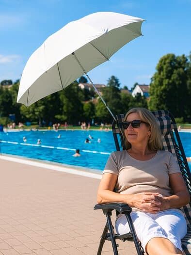 Sonnenschirm UV-Schutz 2er Set Natur
