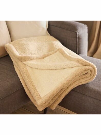 Sherpa-Decke Kuschelweich Taupe