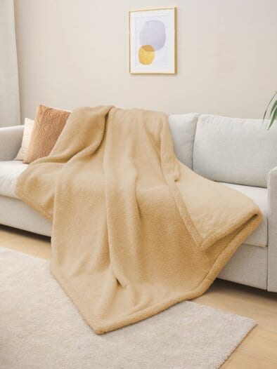 Sherpa-Decke Kuschelweich Taupe