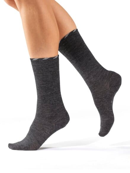 Lammwoll-Socken 2 Paar Anthrazit Lammwoll-Socken 2 Paar Anthrazit