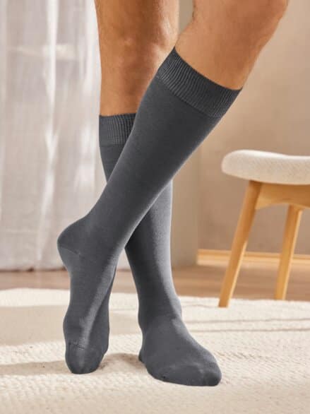 Pique-Stützstrümpfe 2 Paar Anthrazit