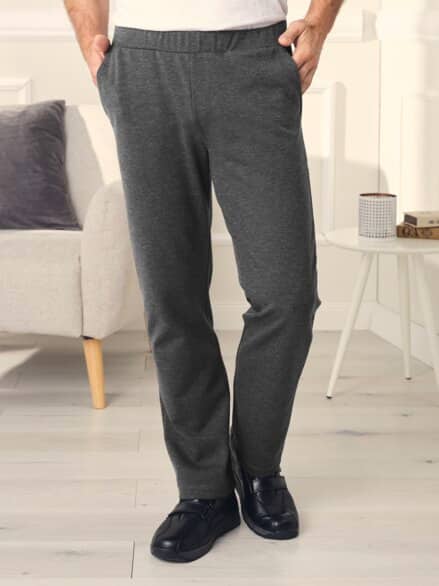 Jersey-Hose Relaxed-Fit Anthrazit meliert Jersey-Hose Relaxed-Fit Anthrazit meliert