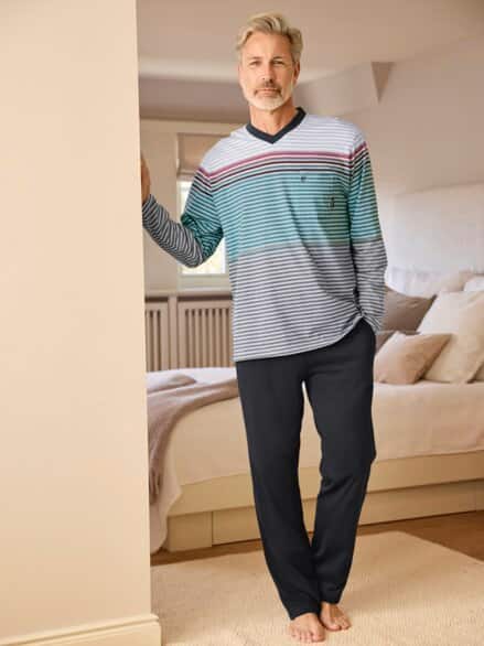 Schlafanzug Klimasoft Graphit