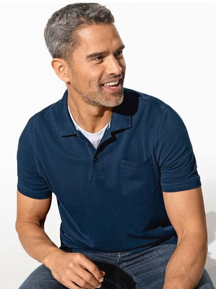 Polo-Pique Pima Cotton Marine