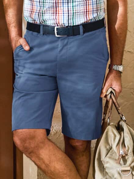 Stretch-Bermuda Dehnbund Mittelblau