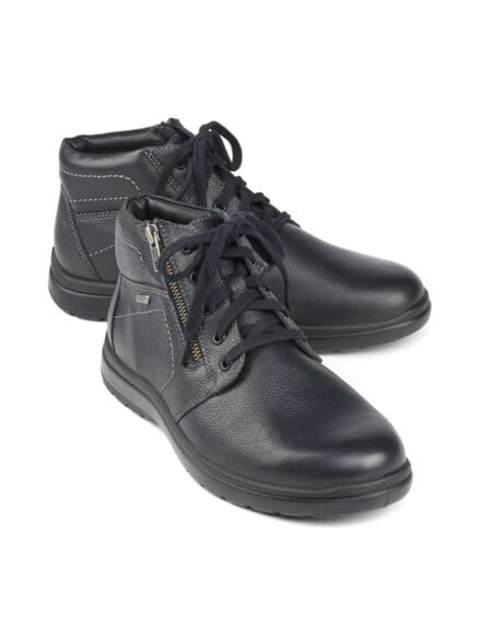 Schnür-Boots Wasserabweisend Schwarz
