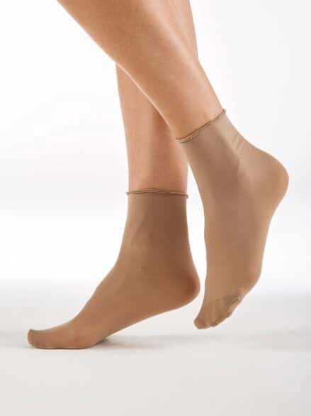 Bundfreie Feinsöckchen 3 Paar Puder