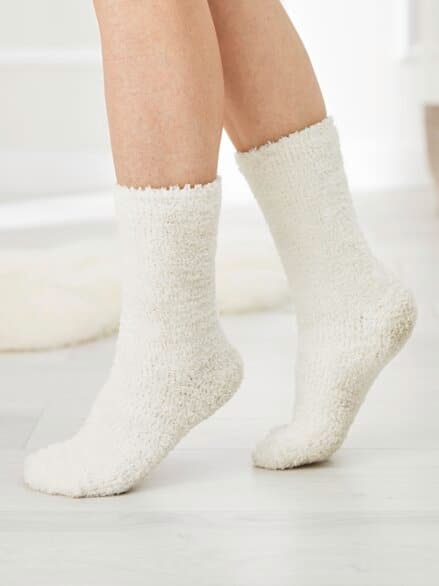 Kuschelsocken 2 Paar Ecru
