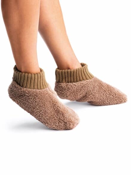 Bett- und Couchsocken Thermo Braun