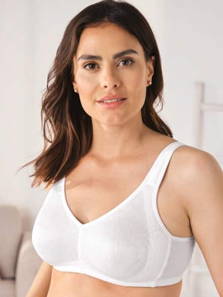 Nahtlos-BH Jacquard Weiß