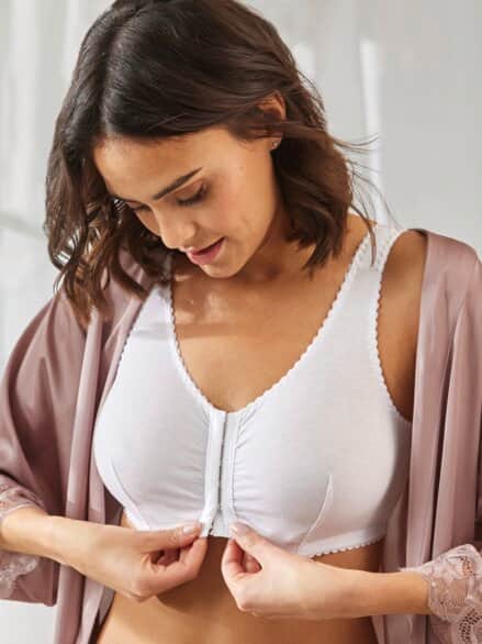 Vorderverschluss-Bustier Softness Weiß