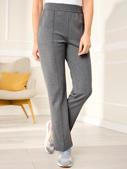 Jersey-Hose Relaxed-Fit Grau meliert Jersey-Hose Relaxed-Fit Grau meliert