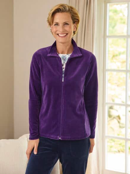 Nicki-Jacke Kuschelweich Violett