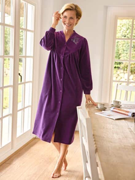 Nicky-Hausmantel Aubergine