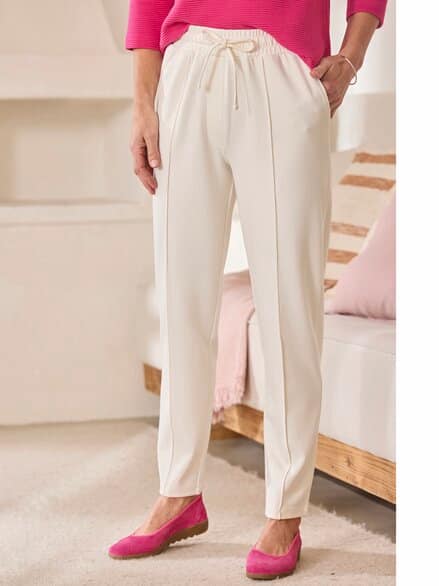 Jersey-Hose Viskose Ecru