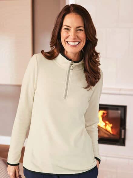 Edel-Fleece Troyer extraleicht offwhite Edel-Fleece Troyer extraleicht offwhite