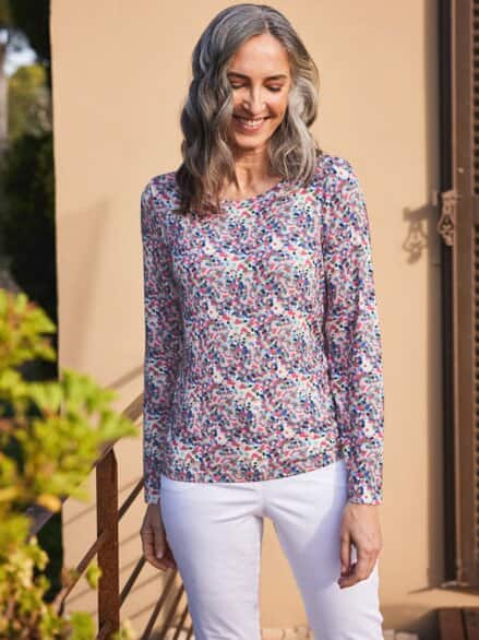 Viskose-Shirt Konfetti Multicolor