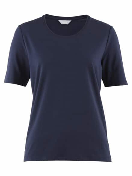 Halbarm-Shirt Baumwolle Marine