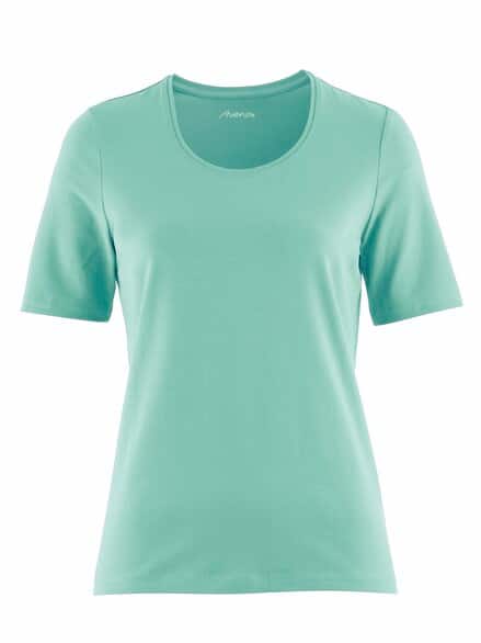 Halbarm-Shirt Baumwolle Mint