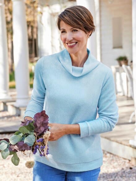 Leicht-Pullover-Supersoft Hellblau