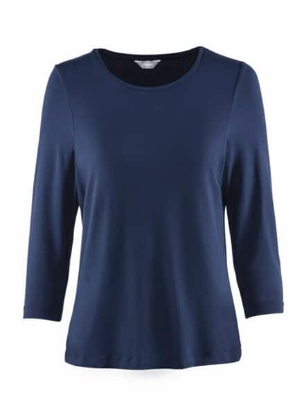 Viskose-Shirt 3/4 Arm Marine
