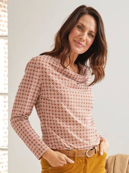 Langarmshirt Kuschelweich Beige