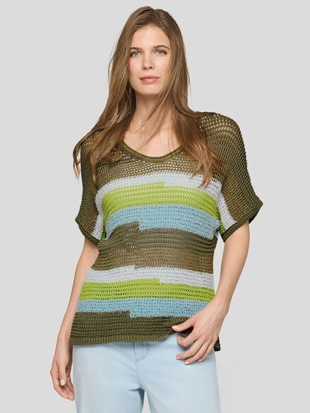 Rabe Strick-Shirt Dschungel Thymian