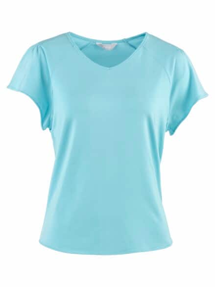 Lyocell-Shirt Seidenweich Aqua