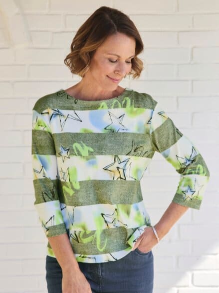 Rabe Sweatshirt Sternenglück Grün Rabe Sweatshirt Sternenglück Grün