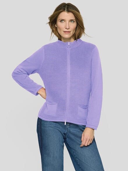 Rabe Strickjacke relax Flieder