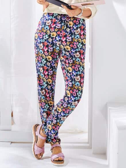Bequemb.-Schlupfhose Summerfeeling Blau gemustert Bequemb.-Schlupfhose Summerfeeling Blau gemustert