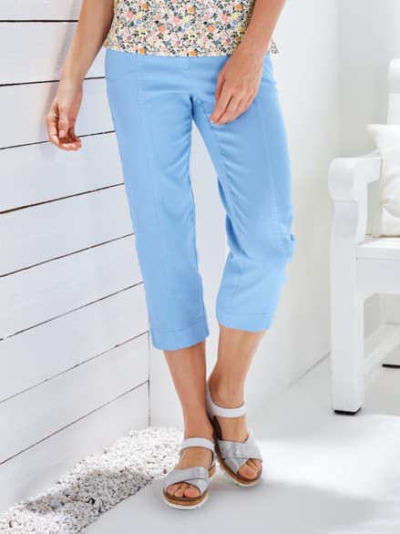 Capri-Schlupfbund Reisehose Hellblau Capri-Schlupfbund Reisehose Hellblau